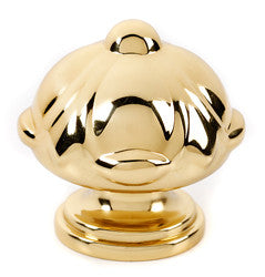 Alno A6929-38-PB: 1-1/2" Ornate Cabinet Knob - Polished Brass