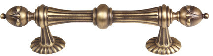 Alno A6929-4-AEM: 4" cc Ornate Cabinet Pull - Antique English Matte