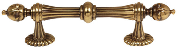 Alno A6929-4-PA: 4" cc Ornate Cabinet Pull - Polished Antique