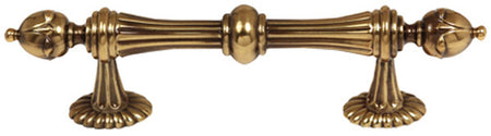 Alno A6929-4-PA: 4" cc Ornate Cabinet Pull - Polished Antique