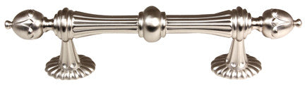 Alno A6929-4-SN: 4" cc Ornate Cabinet Pull - Satin Nickel