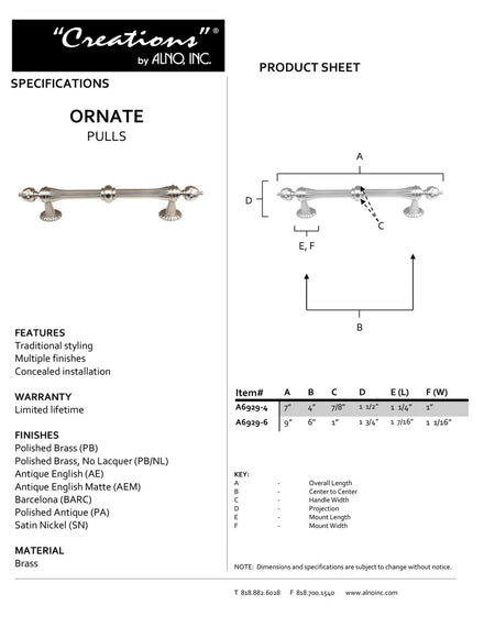 Specificaton Sheet
