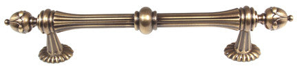 Alno A6929-6-AE: 6" cc Ornate Cabinet Pull - Antique English