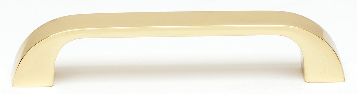 Alno A701-35-PB/NL: 3-3/4"" cc Traditional Cabinet Pull - Unlacquered Brass