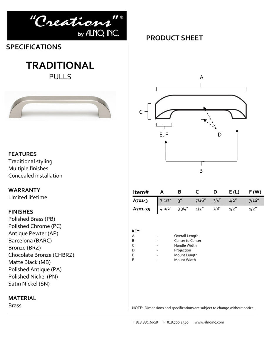 Specificaton Sheet