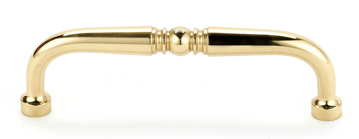 Alno A702-3-PB/NL: 3" cc Traditional Cabinet Pull - Unlacquered Brass