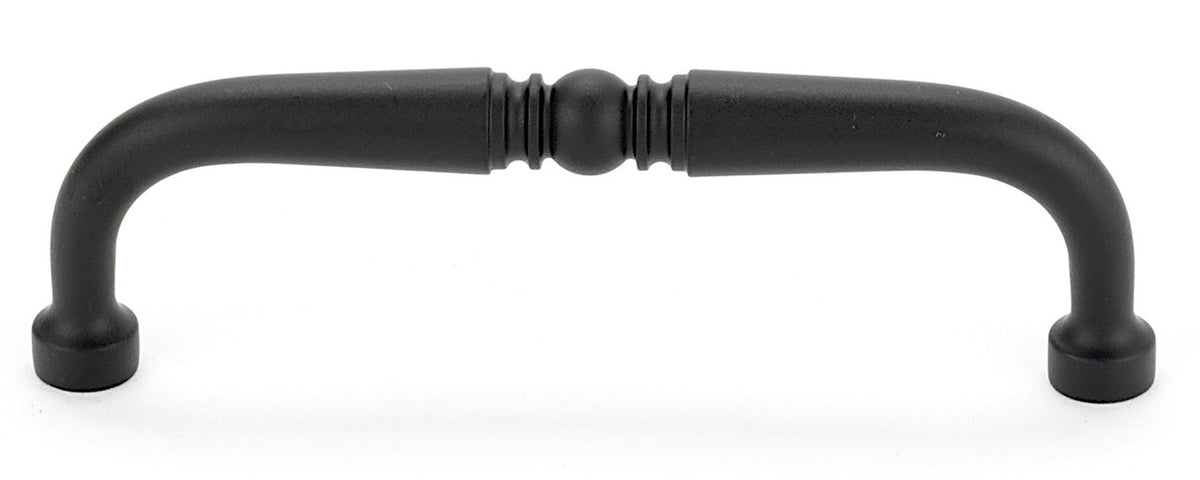 Alno A702-35-MB: 3-1/2" cc Traditional Cabinet Pull - Matte Black
