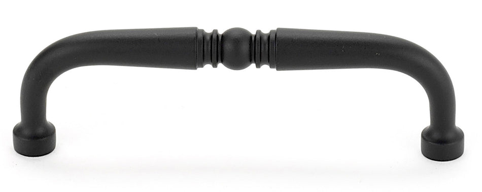 Alno A702-35-MB: 3-1/2" cc Traditional Cabinet Pull - Matte Black