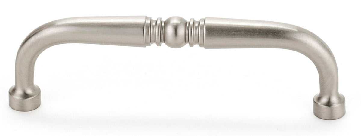 Alno A702-35-SN: 3-1/2" cc Traditional Cabinet Pull - Satin Nickel