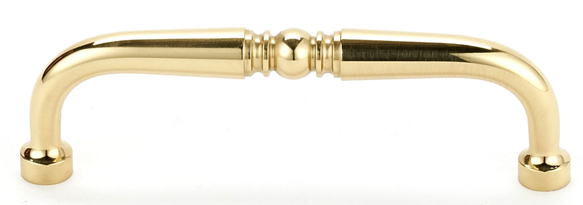 Alno A702-4-PB: 4" cc Traditional Cabinet Pull - Polished Brass