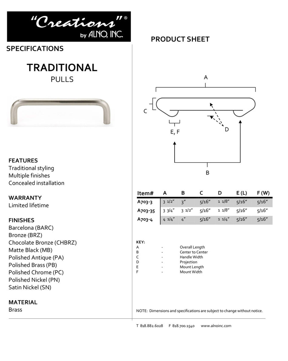Specificaton Sheet