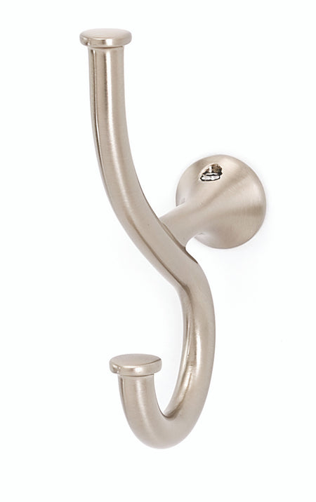 Alno A7099-SN: Spa 1 Double Robe Hook - Satin Nickel