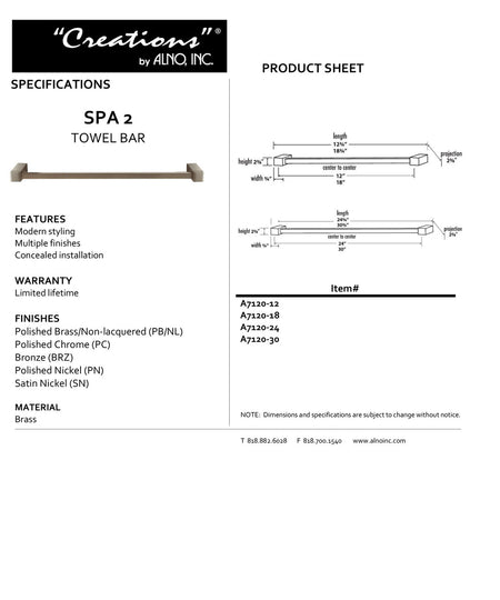 Specificaton Sheet