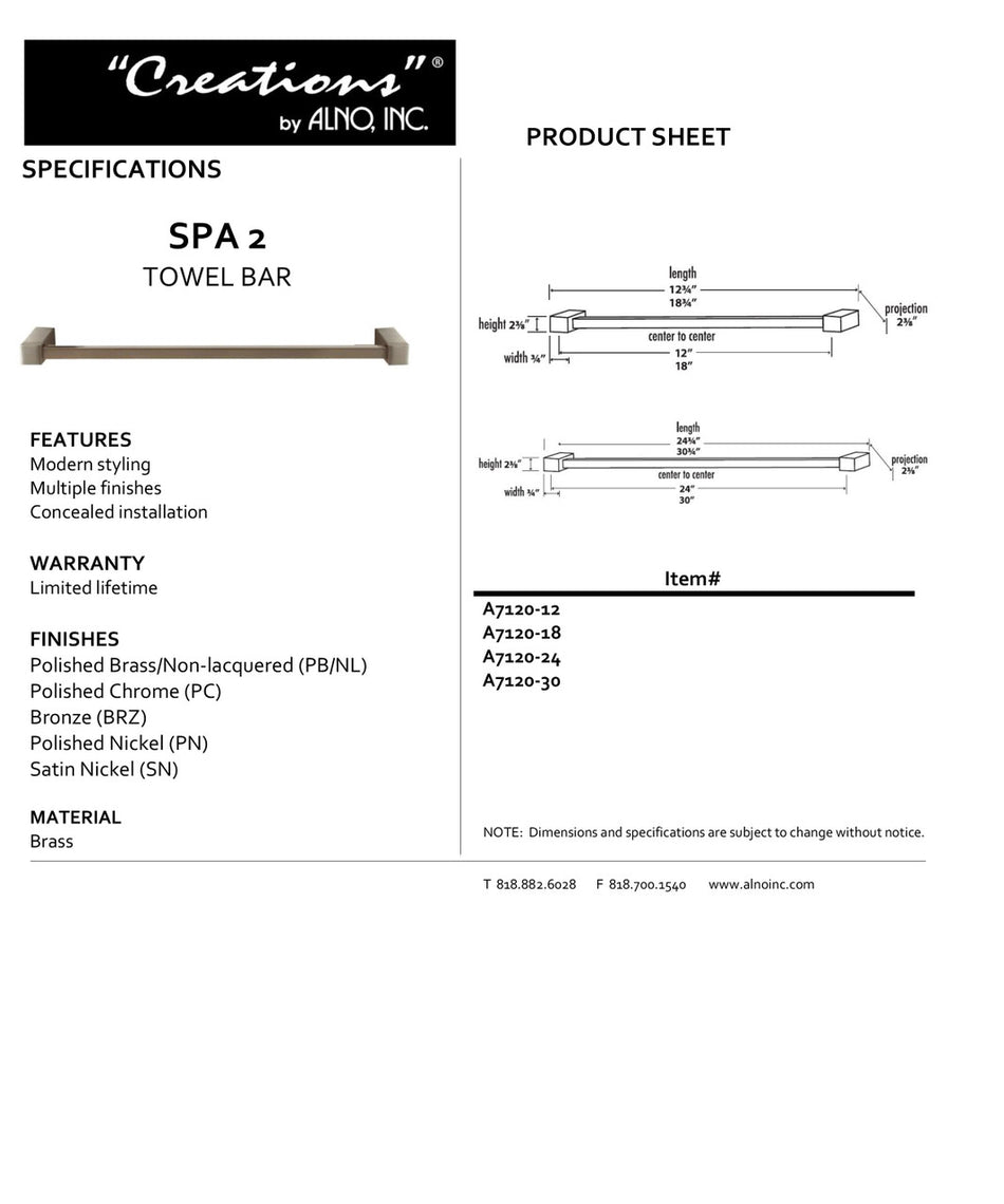 Specificaton Sheet