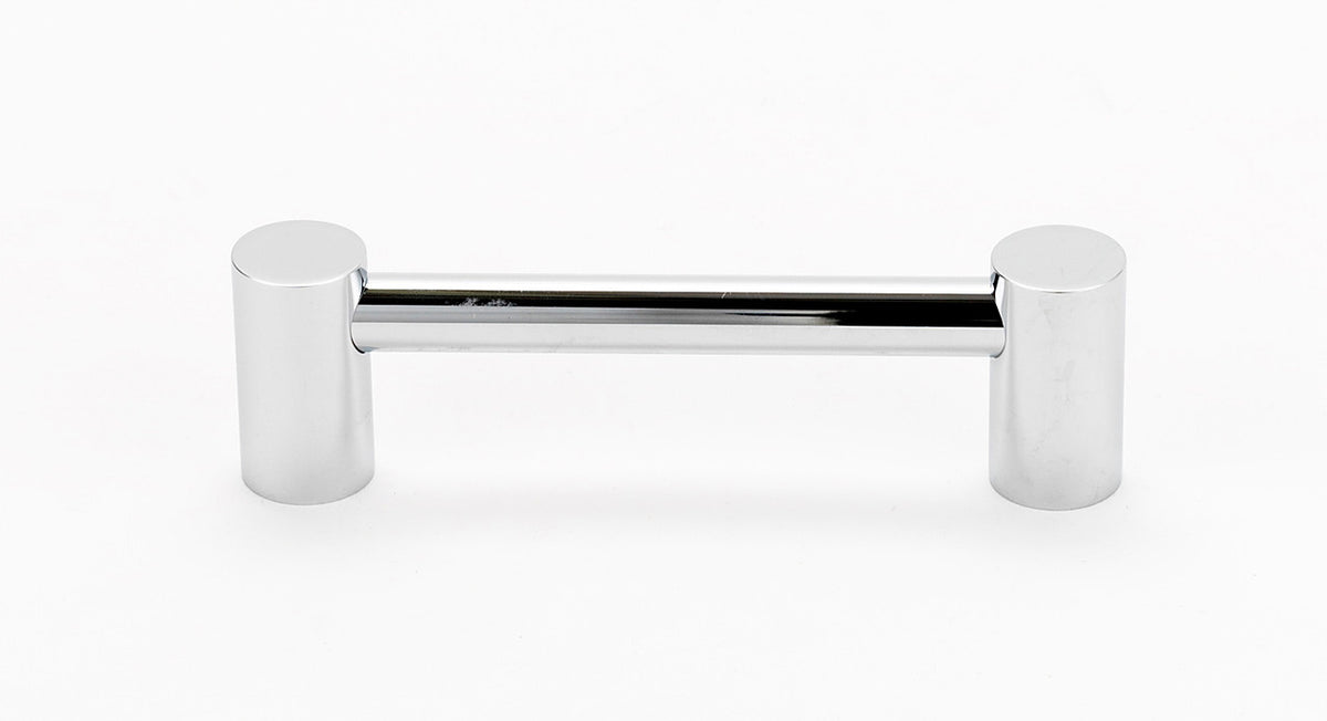 Alno A715-35-PB/NL: 3-1/2" cc Contemporary I Cabinet Pull - Unlacquered Brass