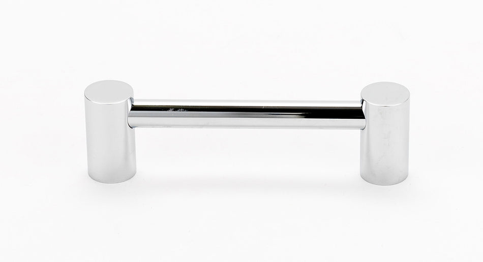 Alno A715-35-PB/NL: 3-1/2" cc Contemporary I Cabinet Pull - Unlacquered Brass