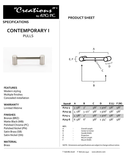 Specificaton Sheet