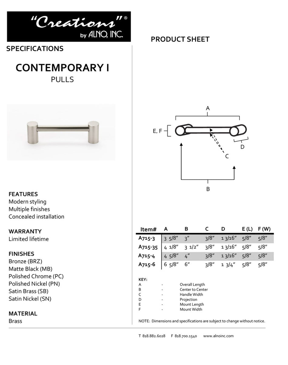 Specificaton Sheet