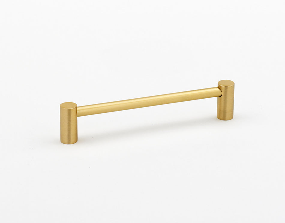 Alno A715-3-SB: 3" cc Contemporary I Cabinet Pull - Satin Brass