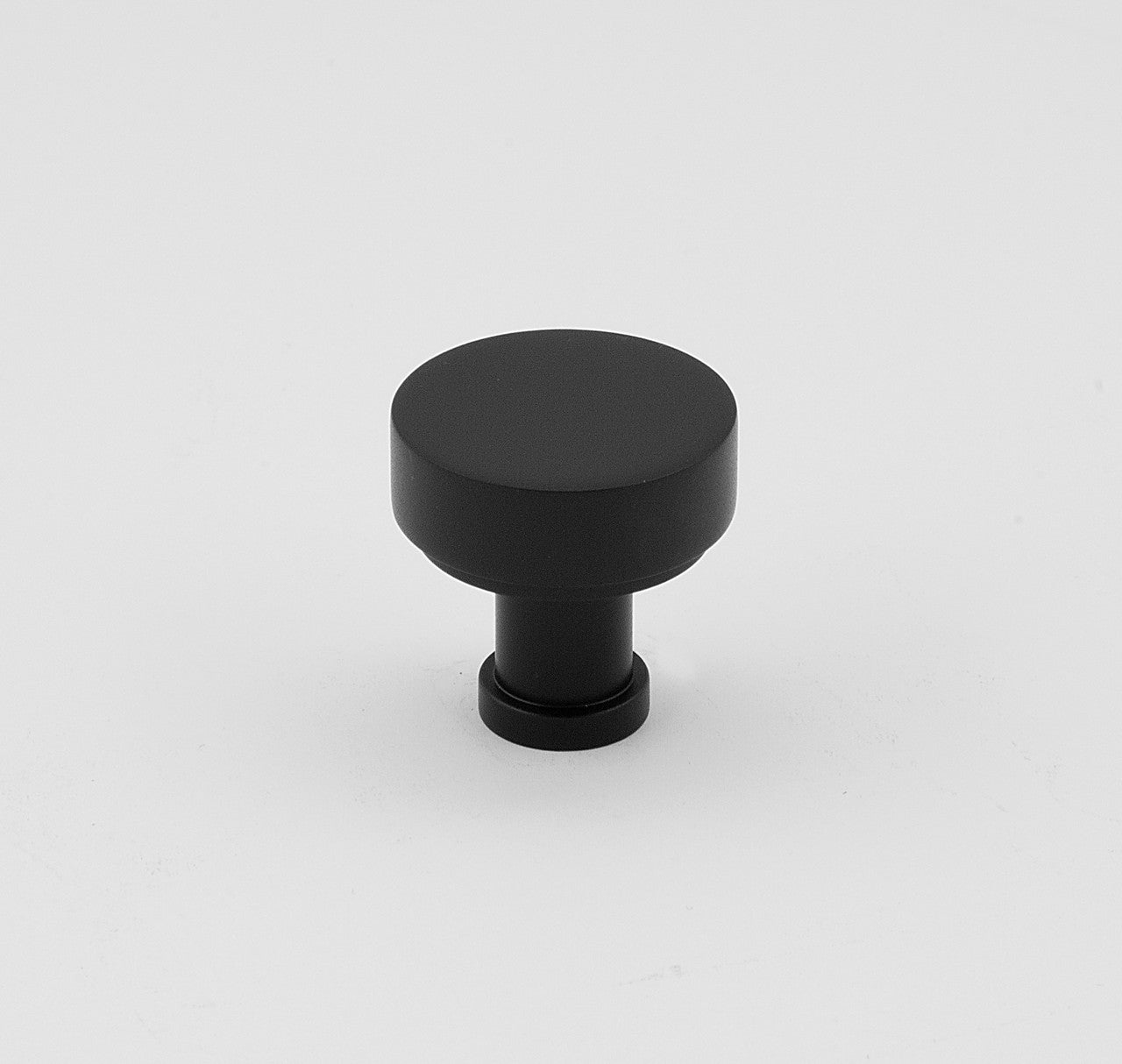 Alno A716-1-MB: 1" Moderne Cabinet Knob - Matte Black