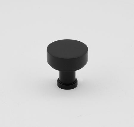 Alno A716-1-MB: 1" Moderne Cabinet Knob - Matte Black