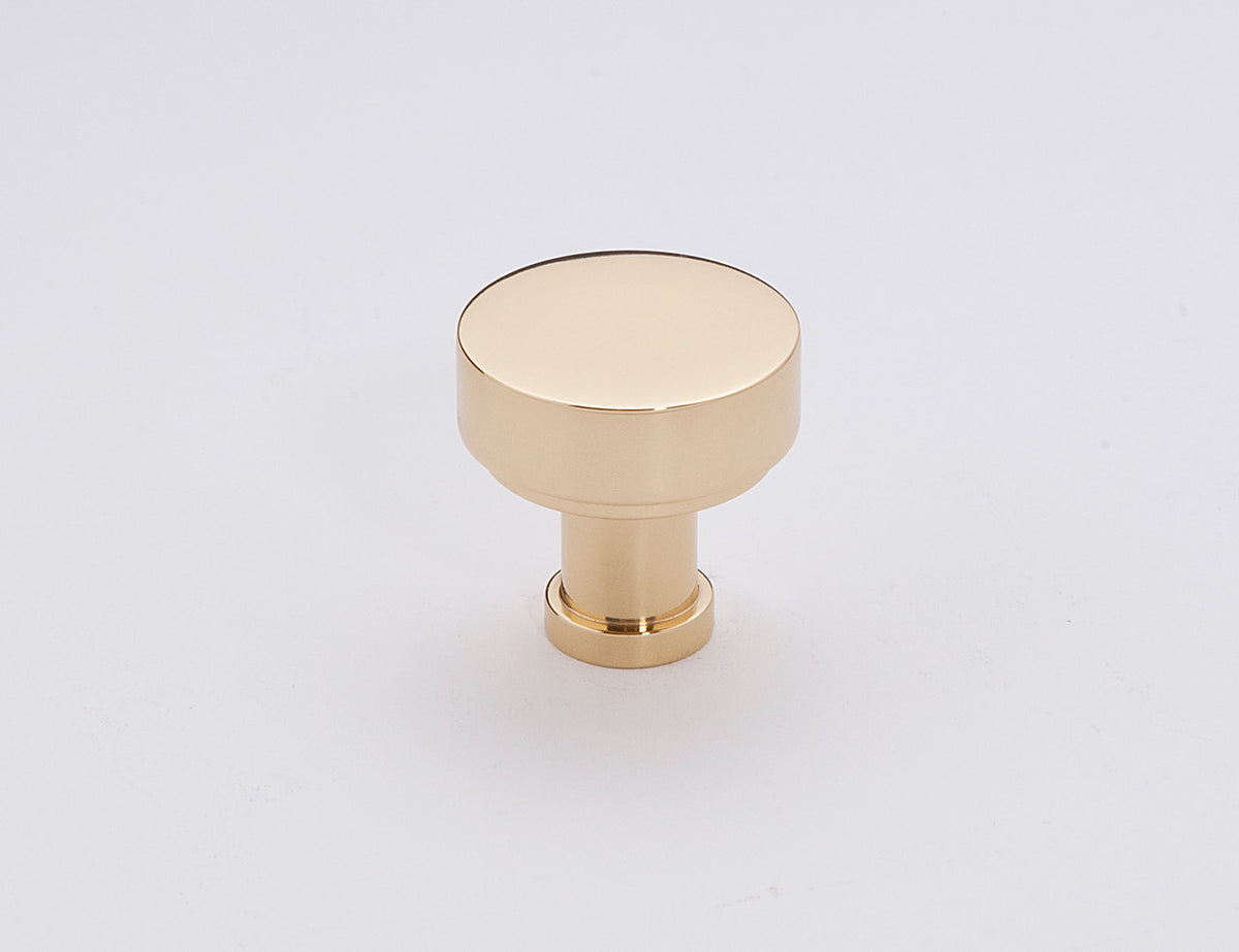 Alno A716-1-PB: 1" Moderne Cabinet Knob - Polished Brass