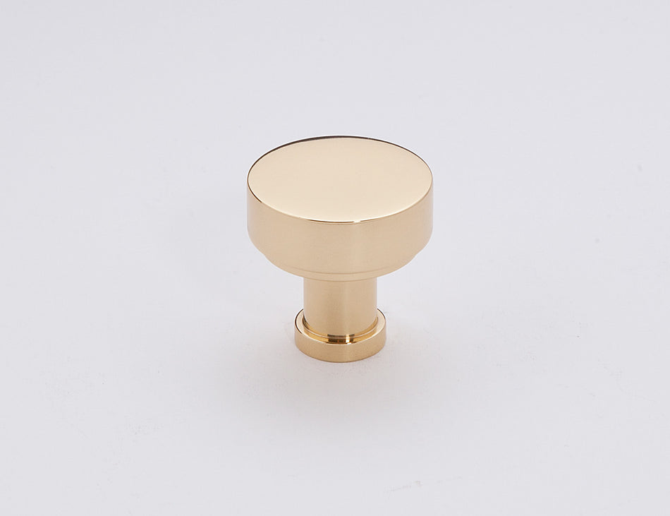 Alno A716-1-PB: 1" Moderne Cabinet Knob - Polished Brass