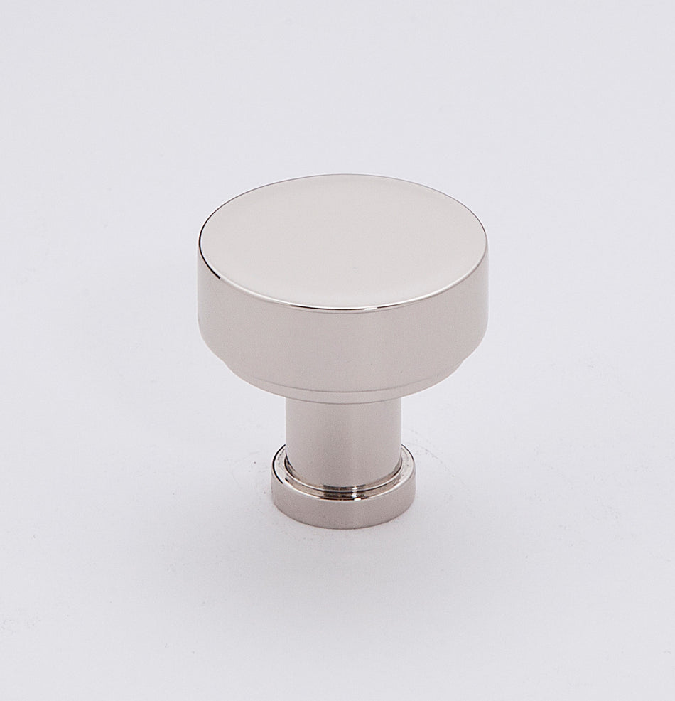 Alno A716-1-PN: 1" Moderne Cabinet Knob - Polished Nickel