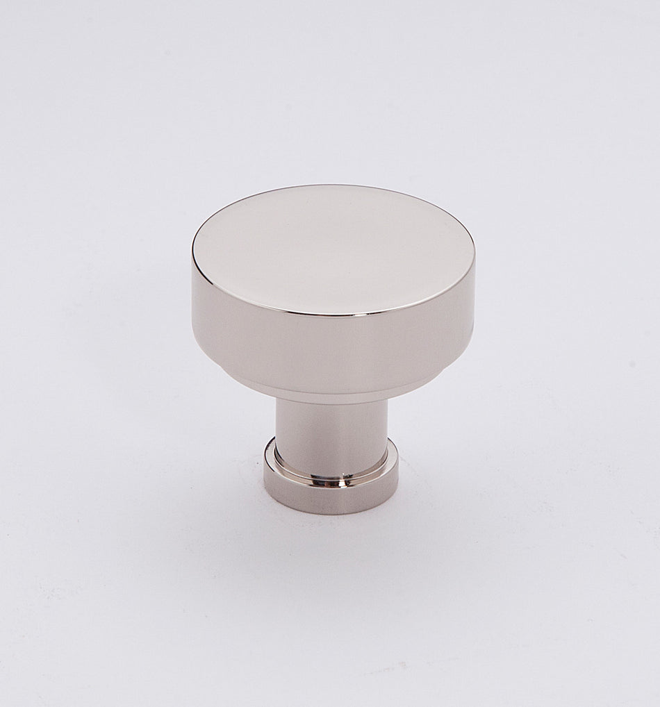 Alno A716-18-PN: 1-1/8" Moderne Cabinet Knob - Polished Nickel