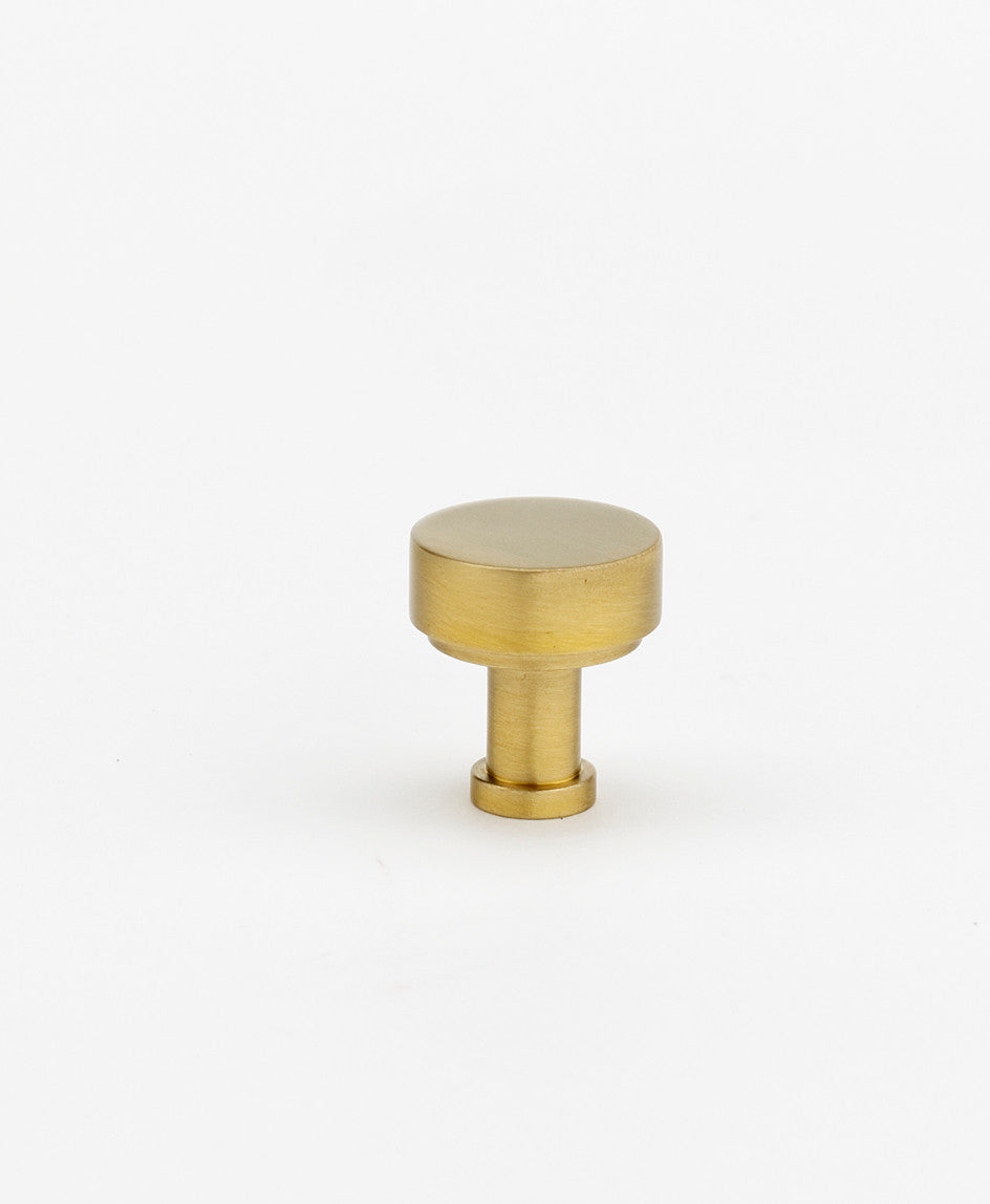Alno A716-34-SB: 3/4" Moderne Cabinet Knob - Satin Brass