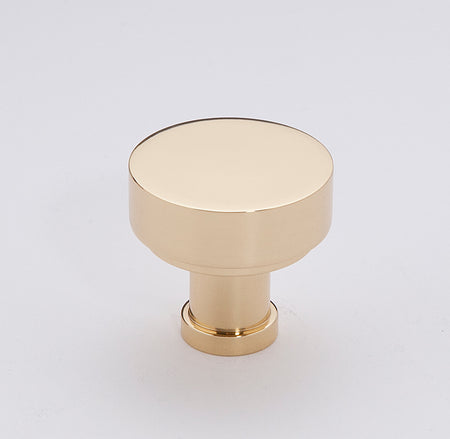 Alno A716-38-PB: 1-1/2" Moderne Cabinet Knob - Polished Brass