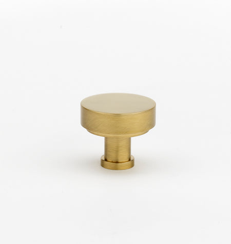 Alno A716-38-SB: 1-1/2" Moderne Cabinet Knob - Satin Brass