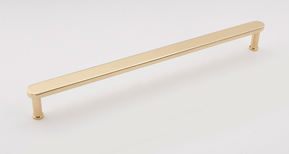 Alno A717-12-PB: 12" cc Moderne Appliance Pull - Polished Brass