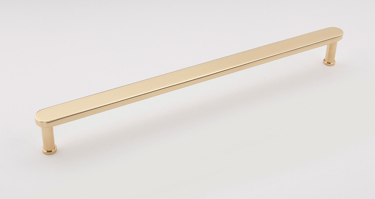 Alno A717-12-PB/NL: 12" cc Moderne Appliance Pull - Unlacquered Brass