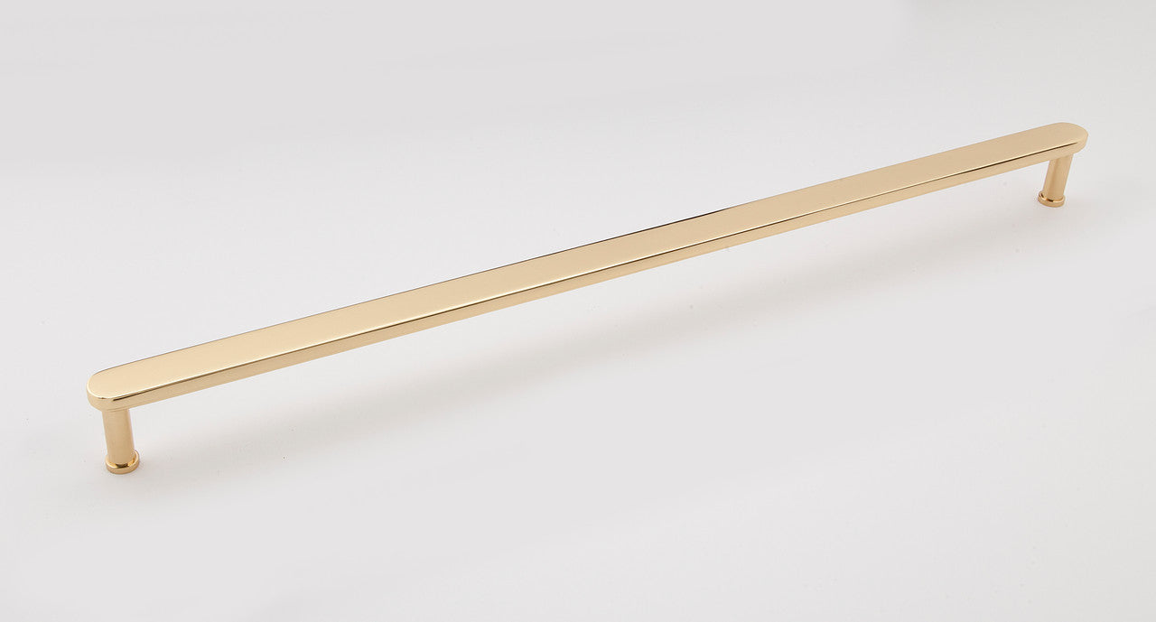 Alno A717-18-PB/NL: 18" cc Moderne Appliance Pull - Unlacquered Brass