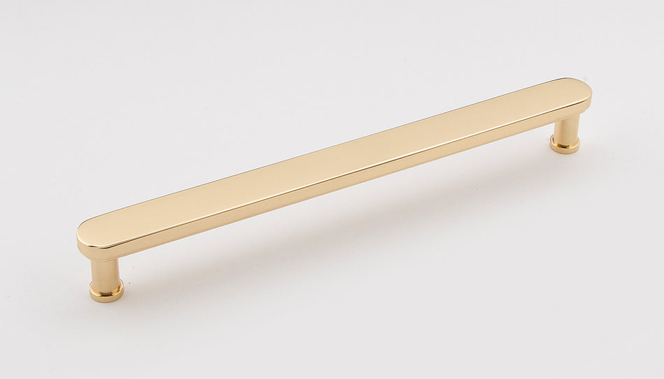 Alno A717-8-PB: 8" cc Moderne Cabinet Pull - Polished Brass