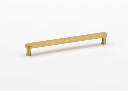 Alno A717-8-SB: 8" cc Moderne Cabinet Pull - Satin Brass