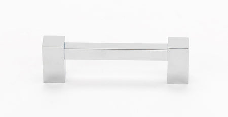 Alno A718-35-PB/NL: 3-1/2" cc Contemporary II Cabinet Pull - Unlacquered Brass