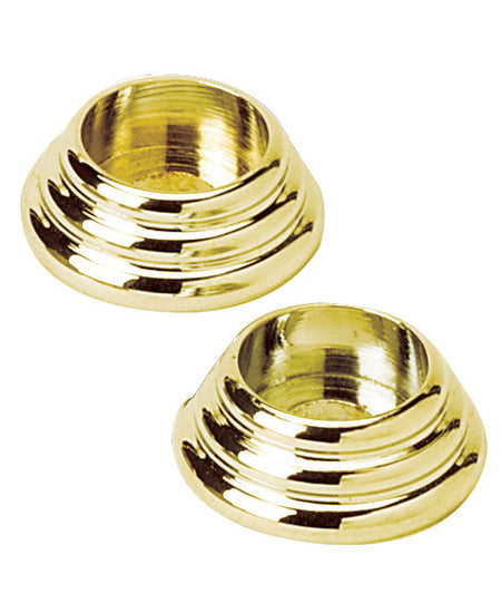 Alno A722-PB/NL: 5/8" Traditional Rosette (pair) - Unlacquered Brass
