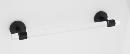 Alno A7220-12-MB: 12" cc Acrylic Contemporary Towel Bar - Matte Black