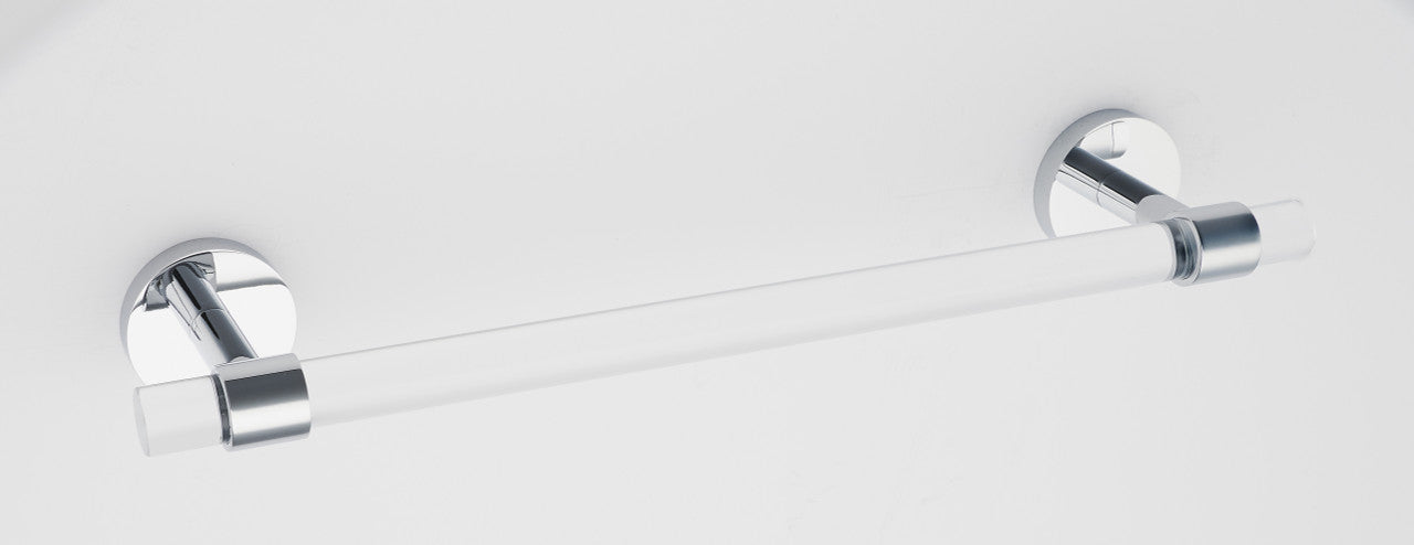 Alno A7220-12-PC: 12" cc Acrylic Contemporary Towel Bar - Polished Chrome