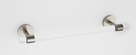 Alno A7220-12-SN: 12" cc Acrylic Contemporary Towel Bar - Satin Nickel