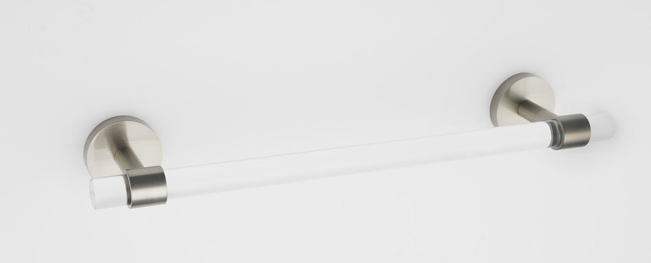 Alno A7220-12-SN: 12" cc Acrylic Contemporary Towel Bar - Satin Nickel