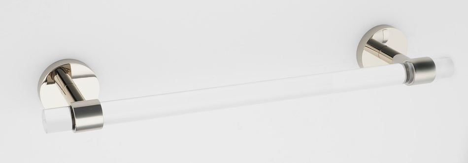 Alno A7220-18-PN: 18" cc Acrylic Contemporary Towel Bar - Polished Nickel