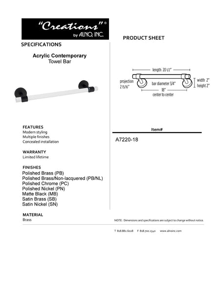 Specificaton Sheet
