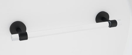 Alno A7220-24-MB: 24" cc Acrylic Contemporary Towel Bar - Matte Black