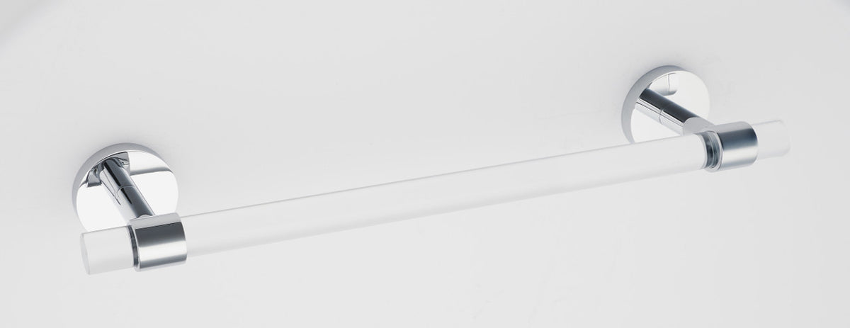 Alno A7220-24-PC: 24" cc Acrylic Contemporary Towel Bar - Polished Chrome