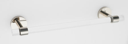 Alno A7220-24-PN: 24" cc Acrylic Contemporary Towel Bar - Polished Nickel