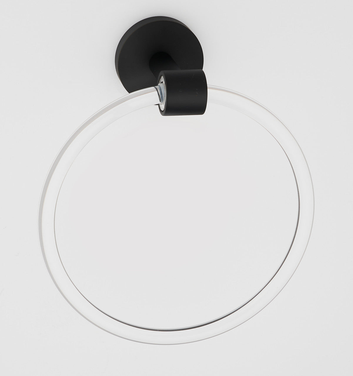 Alno A7240-MB: 6" Acrylic Contemporary Towel Ring - Matte Black