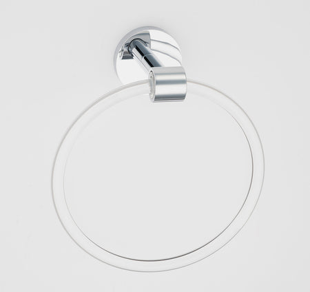 Alno A7240-PC: 6" Acrylic Contemporary Towel Ring - Polished Chrome